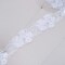 1 Yard Ivory Sequin Beaded Bridal Lace Trim 1.25 Inch Width Floral Veil Chiffon